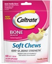 Kaltrat 600+D3, kalcij in vitamin D3 dodatek mehkih žvečil, 600mg (Vanilla Crème Flavor, 60 Število)