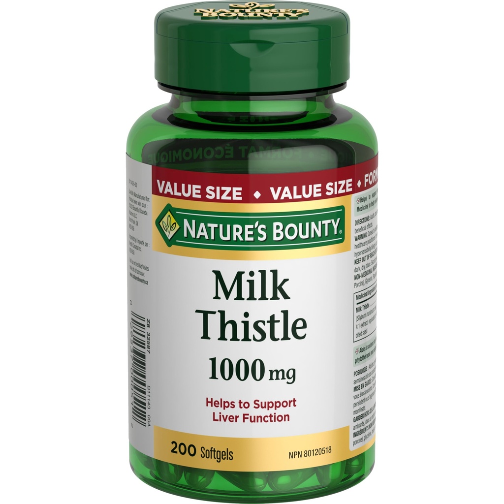 Bounty Milk osat vrednost velikost, 200 Softgels