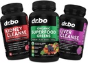 Organic Superfood Greens & Sadni dodatki - Jetrna Ledvica Čistilo Detox Podpora - Zelena Veggie Powder Mešanica Zelenjavna živila & Pomoč Popravila Ledvice, Bladder Control & Sein Tract zdravje