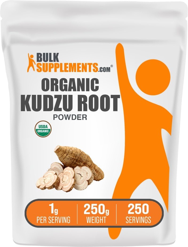 BulkSupplements.com Organic Kudzu Root Powder - Organic Kudzu Root Supplement, Zeliščni dodatek - Gluten Free - 1g na Serving, 250g (8.8 oz) (Pack of 1)
