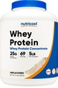 Nutricost Whey Protein Powder, brez arome, 5 funtov - iz koncentrata sirotkinih beljakovin