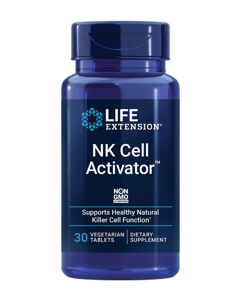Life Extension NK Cell ActivatorTM, Imunska podpora, naravna ubijalska celična dejavnost, encimsko modificirani riževi otrobi, ne- GMO, vegetarijanski, 30 tablet