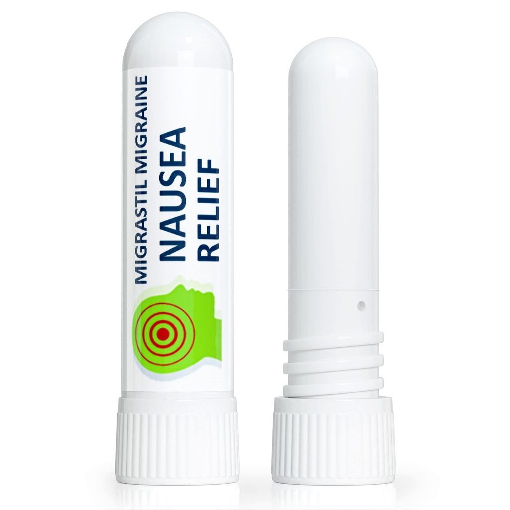 Basic Vigor Migrastil Navzea Inhaler (2-Pack) - Žepna velikost aromaterapija Stick for Queasiness - Vse naravne, hitro deluje pomoč