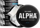 Polno naložene Alpha nootropične vrečke (Mint) - 5 pločevink - 15 vrečk na pločevinko - učinkovita nootropna dostava, zamenjava Nic Pouch - hitrejša absorpcija, Alfa GPC, L-tirozin, GABA