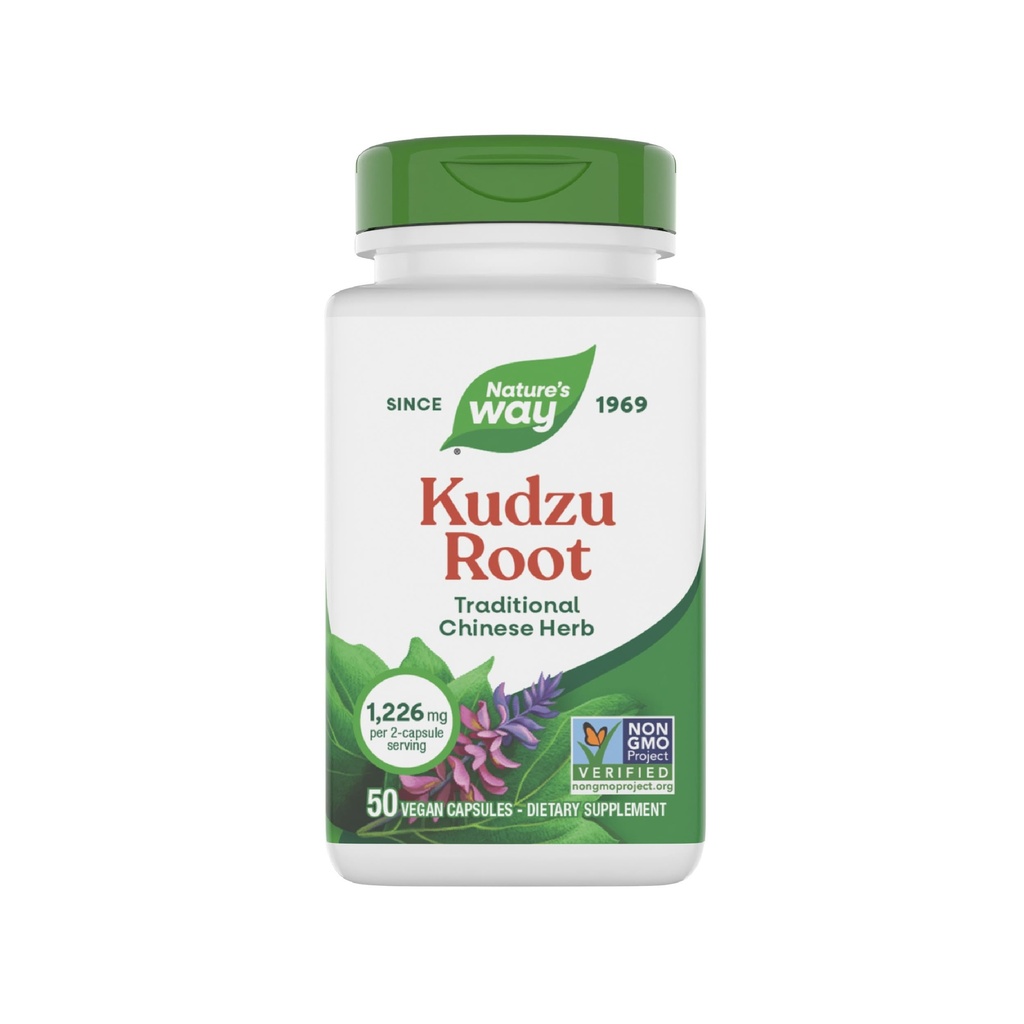 Narava's Way Kudzu Root, 1.226 mg na 2-kapsula Serving, Non-GMO Project Verified, 50 veganskih kapsul (Packaging May Vary)