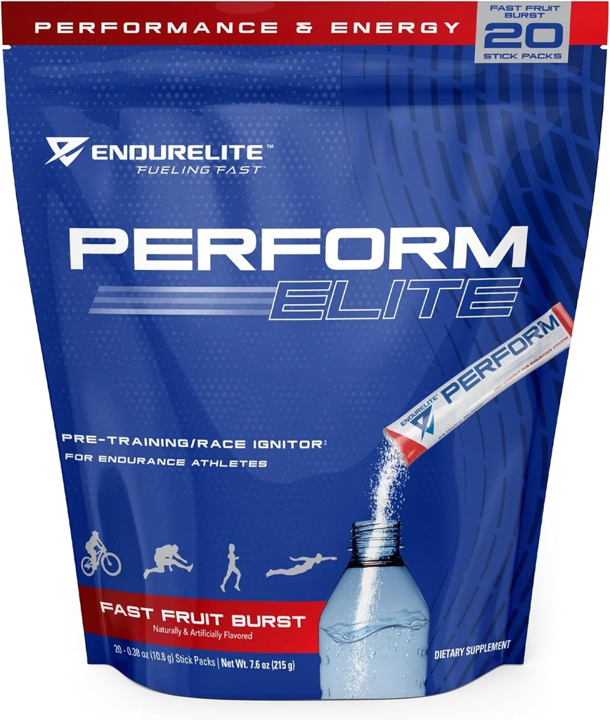 EndurElite Performe Elite- Pred vadbo Powder dodatek- Pred treningom za vzdržljivost športniki- 20 Serving Bag- Hitro sadje Burst