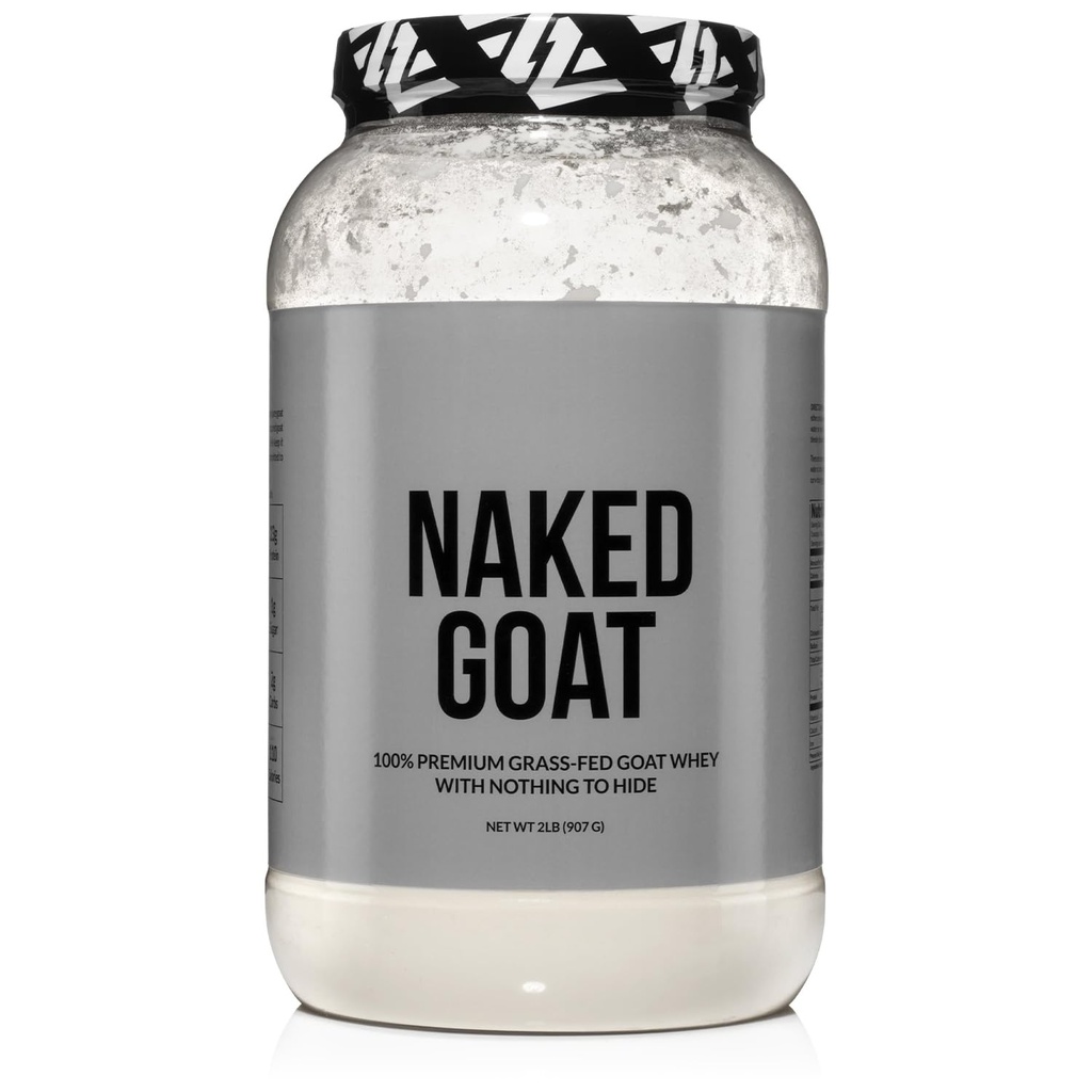 Naked Koza - Pasture Fed Koze Whey Protein Powder iz Majhne Herd Wisconsin Dairies, 2Lb razsutem stanju, GSO brez, Soy Free. Enostaven za shranjevanje - Vse naravne - 23 Gram beljakovin - 30 Servinges