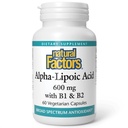Naravni dejavniki Alfa- lipojska kislina + B 600 mg, 60 kapsul