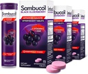Sambucol Črna Bezgove tablete z vitaminom C in cinkom - Imunska podpora dodatek, Črna Bezgove jagode z cinkom in vitamin C šumeče tablete, visoke antioksidanti, pijača fizzies - 15 tablet
