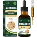 Astragalus Root Extract Zeliščne kapljice za podporo imunskega sistema, Immunity Health & Energy Boost Tinkture dodatki z Rhodiola Rosea, Echinacea, Elderberry, Reishi, Ginseng. Huang Qi. 2oz