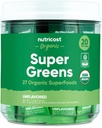 Nutricost Organic Super Greens (nearomatizirana) 20 Lepila - Gluten-free, Non-GMO