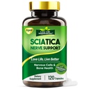 Sciatic Ner-ve Rel-ief, Soothe & Comfort Hand, Finger, Waist, Buttock, Leg, Foot, Nutritional Support Supplement Capsules for Sciatica, Natural Ingredients, Rich in Vitamins, 120 Capsules