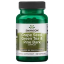 Swansonov grozdni čaj & Pine Bark Complex Health Antioksidant Support Polifenoli OPCS Zeliščni dodatek 60 kapsul (Caps)