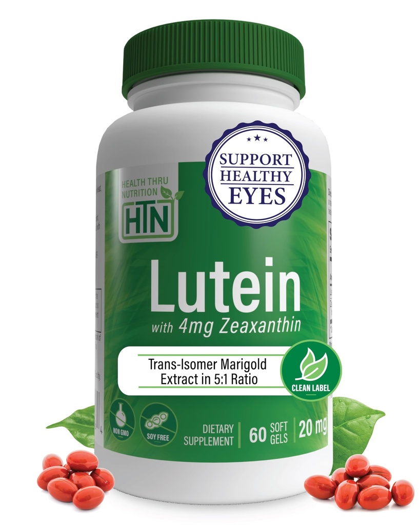 Lutein 20mg z Zeaksantin 4mg 60 Softgels 