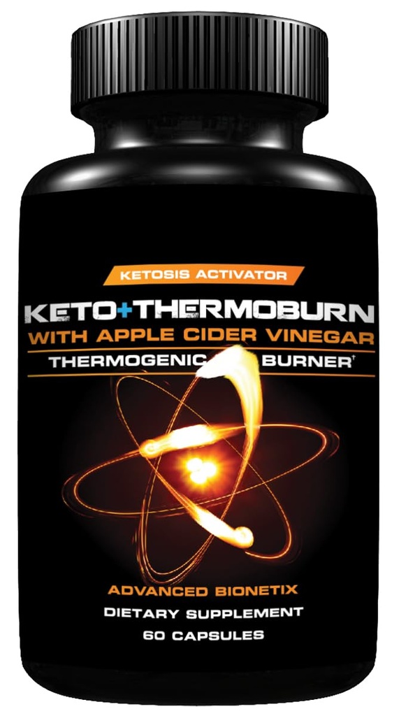 Advanced Bionetix TermoBurnTM Ketosis Activator Keto Supplement + Apple Cider Vinegar Kapsule Termogene izgube telesne mase. ACV tablete delo Synergisticly Langer Control, Detox, Dietne tablete, ki delujejo
