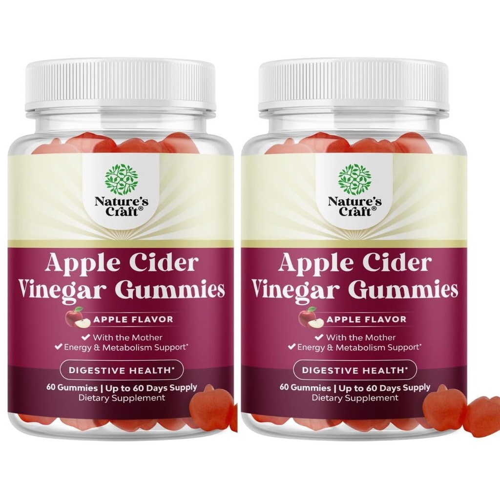 Jabolčni viničar Gumies z mati-naravni energijski dodatek ACV Gumies z mamo za telesno čiščenje Imunska podpora in Gut Health-Delicious Gummy ACV dodatek z peso Root Powder 2 pakiranje