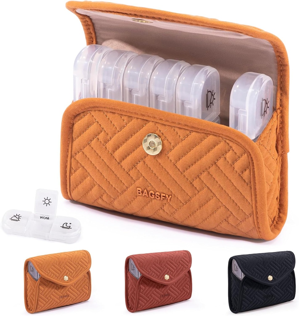 BAGSFY tedenske tablete Organizator 3 krat na dan v primeru srčkanih tabletke, zdravil tablete Organizator, Tablete Box, Prenosna potovalne tablete Primer, Tablete Kontejner za zdravila, Vitamini, Ribja olja, Dodatki
