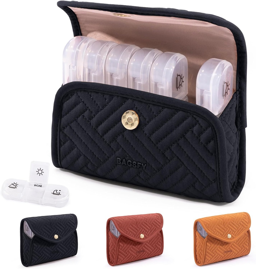 BAGSFY tedenske tablete Organizator 3 krat na dan v primeru srčkanih tabletke, zdravil tablete Organizator, Tablete Box, Prenosna potovalne tablete Primer, Tablete Kontejner za zdravila, Vitamini, Ribja olja, Dodatki