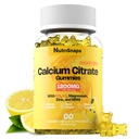 Brez sladkorja kalcijev citrat Gumies 1200mg z vitaminom D3 K2, magnezij, cink, MSM za moške in ženske, kosti, mišice, imunske podpore, Ultimate Absorpcija Kalcij dodatek, Vegan, 60 Število