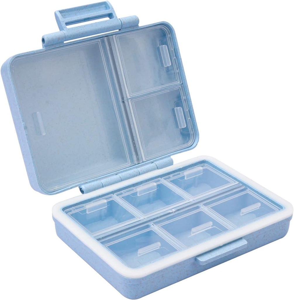 Travel tablet Organizer Case Pocket Container, 9 Kompartments Dnevne tablete Primer za vitamin / Ribje olje / Dobavitelji Imetnik Container Blue