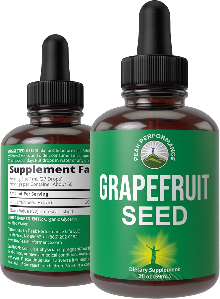 Grenivke ekstrakt tekoče kapljice dodatek. Vegan GSE Grenivke Semena Extract za ženske in moške. Nič sladkorja, Ne grenka. za imuno, Prebavna podpora. Olje brez glutena. Vzemite peroralno