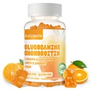 Nutravita Glukozamin Chondroitin Gumies z MSM & Elderberry Dodatna moč - skupna podpora, Antioksidant Imunska podpora dodatek za odrasle, moške in ženske.60 Orange Chews