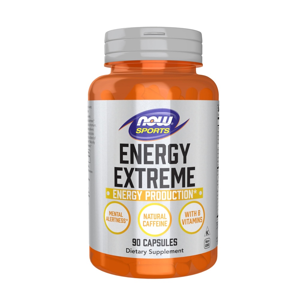 NOW Foods Sports Nutrition, Sports Energy Extreme z B vitamini in drugimi kofaktorji, kot so krom, magnezijev malat in karnitin, 90 Veg kapsule