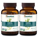 Himalaja Bacopa Monnieri Nootropic Herbal Supplement, Duševna budnost, Podpira miren, Spomin, Kognition, USDA Organic, Non-GMO, 750 mg, 60 Rastlinsko-bazni Caplets, 2 Pack, 120 dnevna dobava