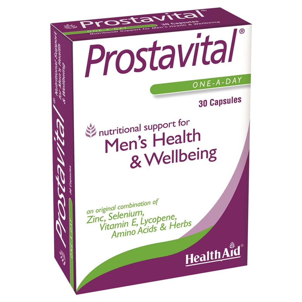 Health Aid Prostavital (Zinc, Selenium, Vit E, Lycopene ++) - Blister Pack 30 Capsules