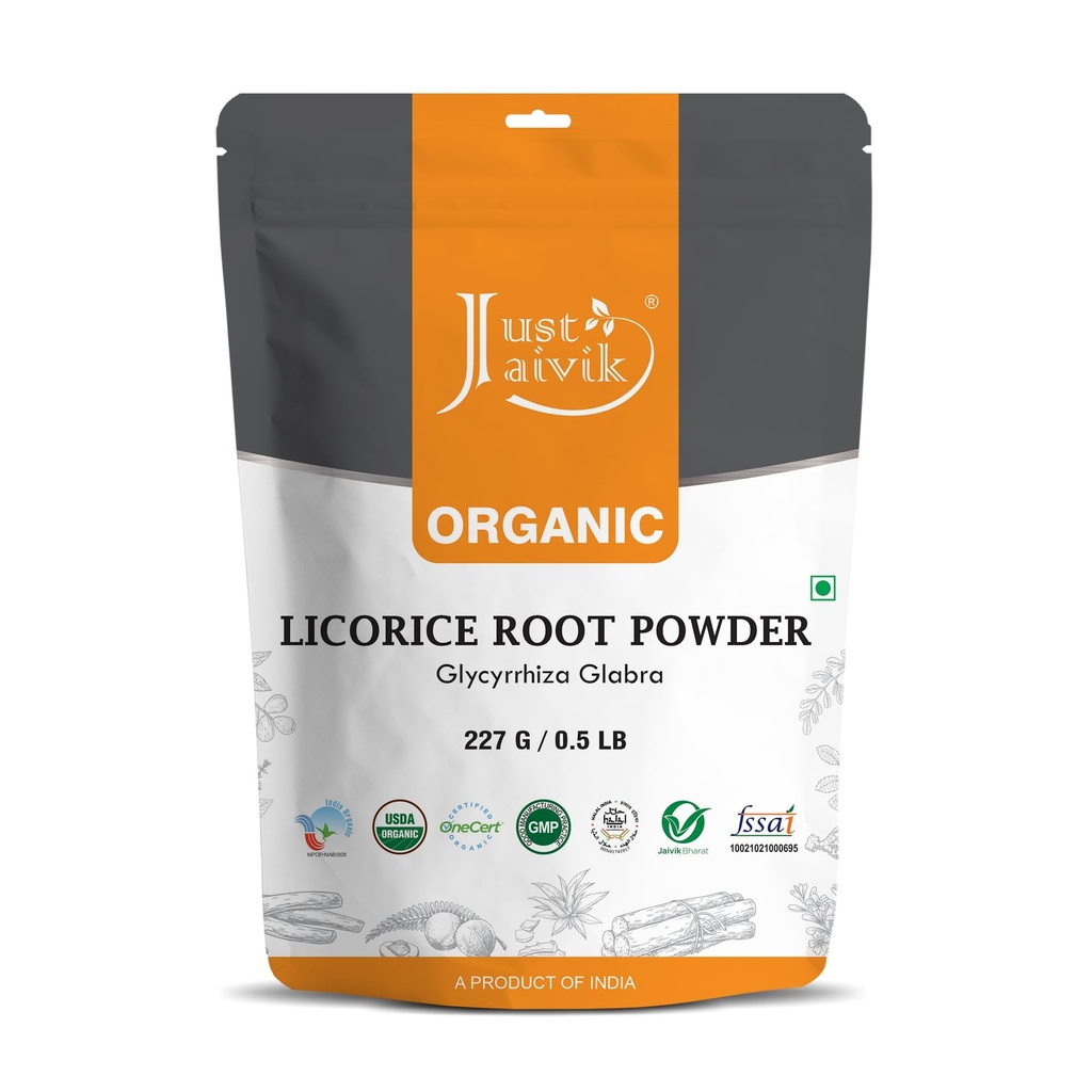 Samo Jaivik 100% Organski Licorice Root Powder - 227 gm / 0.5 lb Muleti 