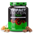 Nutrologija TRIPACT Vegan Protein Powder - Organic Pea, Rice & Bucco Protein, BCAA & Glutamin Rastlinski nadomestki za obnovo mišic in imuniteto, Čokoladno arašidovo maslo, 20 Serving