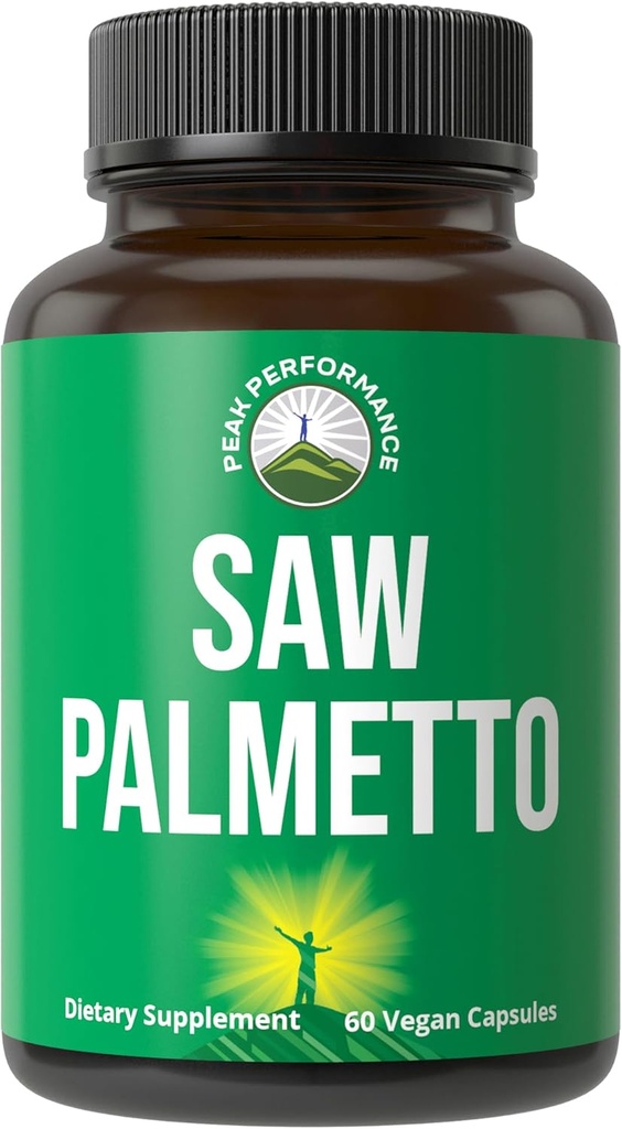 Peak Performance Saw Palmetto kapsule za moške in ženske 1000mg Vse naravne tablete Palmetto Extract tablete. DHT Blocker dodatek za izgubo las.