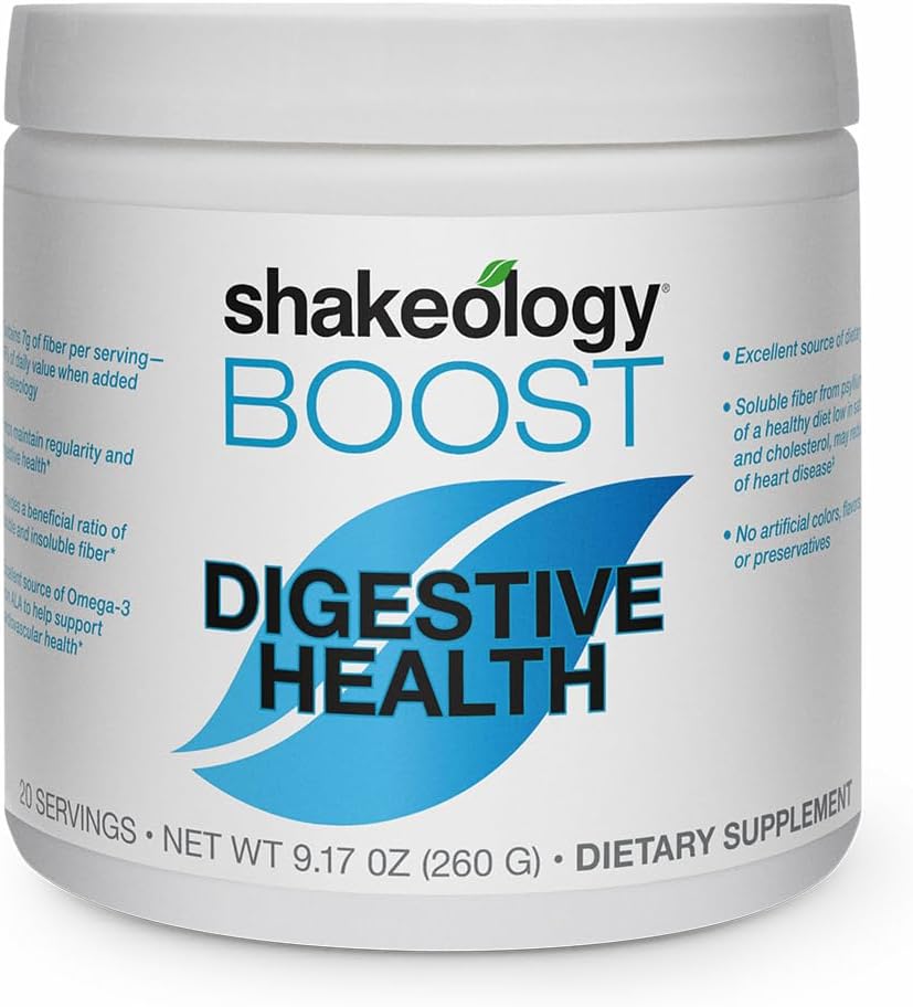 BODi Digestive Health Boost Fiber Supplement - Podpira Gut Health & Rednost - Chicory Root, Pea Fiber, Psyllium Husk - Heart Health Prednosti s Chia & Flaxseed, 7g Fiber na Serving, 20 Servings