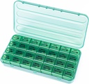 28 Day Mesečni tablete Organizator - 4 Tedenske tablete Box 1 Čas na dan, 7 Day Medicine Organizator Box, Potovalne tablete Vsebnik za vitamine, ribje olje (Olive Green)