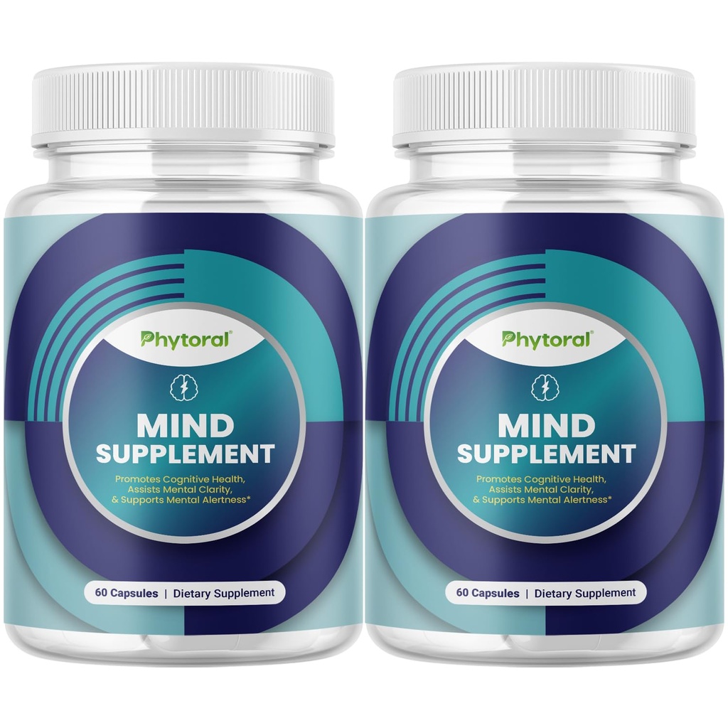 Nootropic Brain Supplement for Memory and Focus Enhancement - Vitamins for Brain, Mental Health & Clarity - Cognitive Health Complex for Mind's Vitality & Mental Alert - 60 Count - 2 Pack