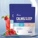 VivoNu Calm & Sleep v prahu pijača Mix Raspberry L Theanine Ksm-66 Ashwagandha Magnezij Glicinate Vitamin D 3 Dopolnila za sprostitev in fokus Brez sladkorja ne GSO