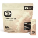 SALTT Elektroliti v prahu Aromatizirana pijača Mix - Cocoa Loco - 30 Hydration Packets - Magnezij, Kalij, Natrij, Trace Minerals - Zero Sugar & Gluten Free - Potovalne bistvene