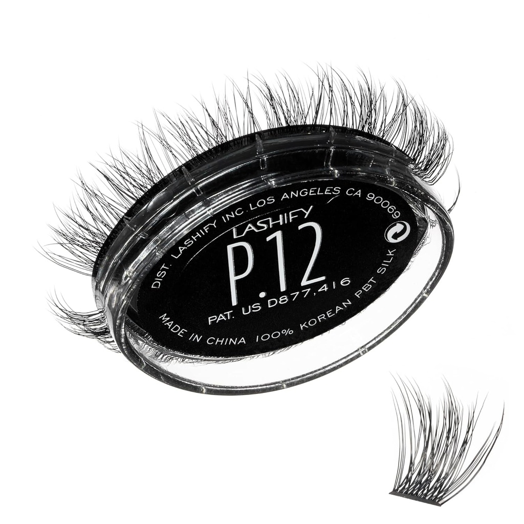 Lashify Plushy 12mm Gossamer Lashes v črnem, Easy DIY lažnih las za voluminozno, vendar še vedno naravni videz