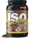 Ultimate Nutrition Whey Protein Isolate Powder with Glutamine Complex, ISO Sensation 93 - Whey Protein Powder z dodanim kolostrumom za izboljšano regeneracijo, Immunity & Gut Health - Cafe Brazil, 2Lbs