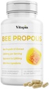 Čebelja Propolis Extract kapsule 1000mg dodatek za imuno podporo, Vitalnost, zdravje kože - Močni polifenoli, Flavanoidi, antioksidanti - 120 Število, Non-GMO, Gluten-free