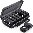 PULIV Tedenska tableta Organizator 7 dan 2 krat na dan, Črna Damp-Proof AM tablete Box 7 dan, Pill Primer z prenosljivo oblikovanje, Velika Medicina Organizator za vitamine, Zdravila, Ribja olja, Dopolnila