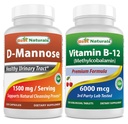 Najboljši naravni D-manoza 1500 mg & vitamin B12 6000 mcg