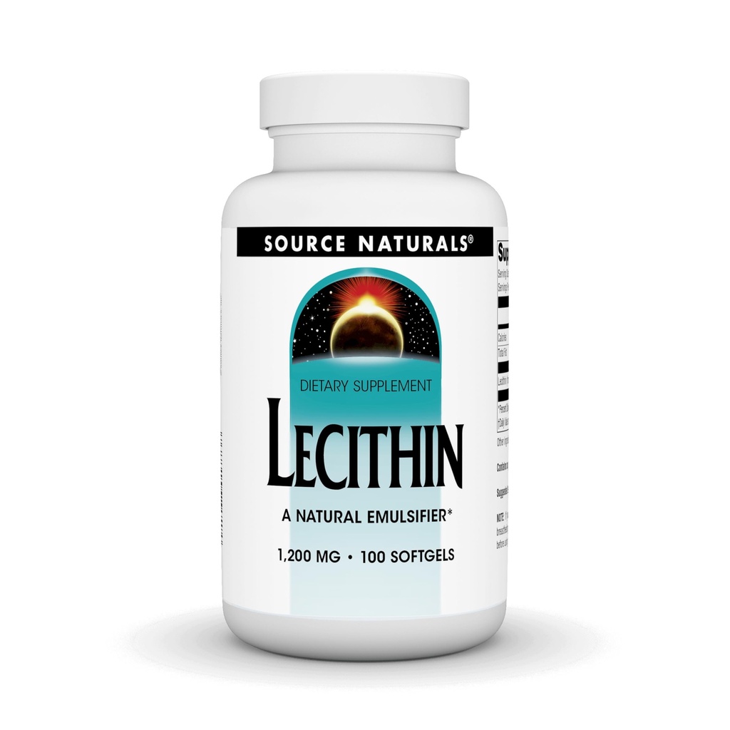 Vir Naturals Lecithin 1200 mg, Naravni emulgator - 100 Softgels