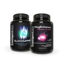 Inteligentni laboratoriji 2-v-1 paket MagEnhance Triple Magnezium Complex (Magnesium Treonate dodatek z Mg Taurate in Mg Glycinate) + Glukozamin in Chondroitin Joint Care Complex z MSM
