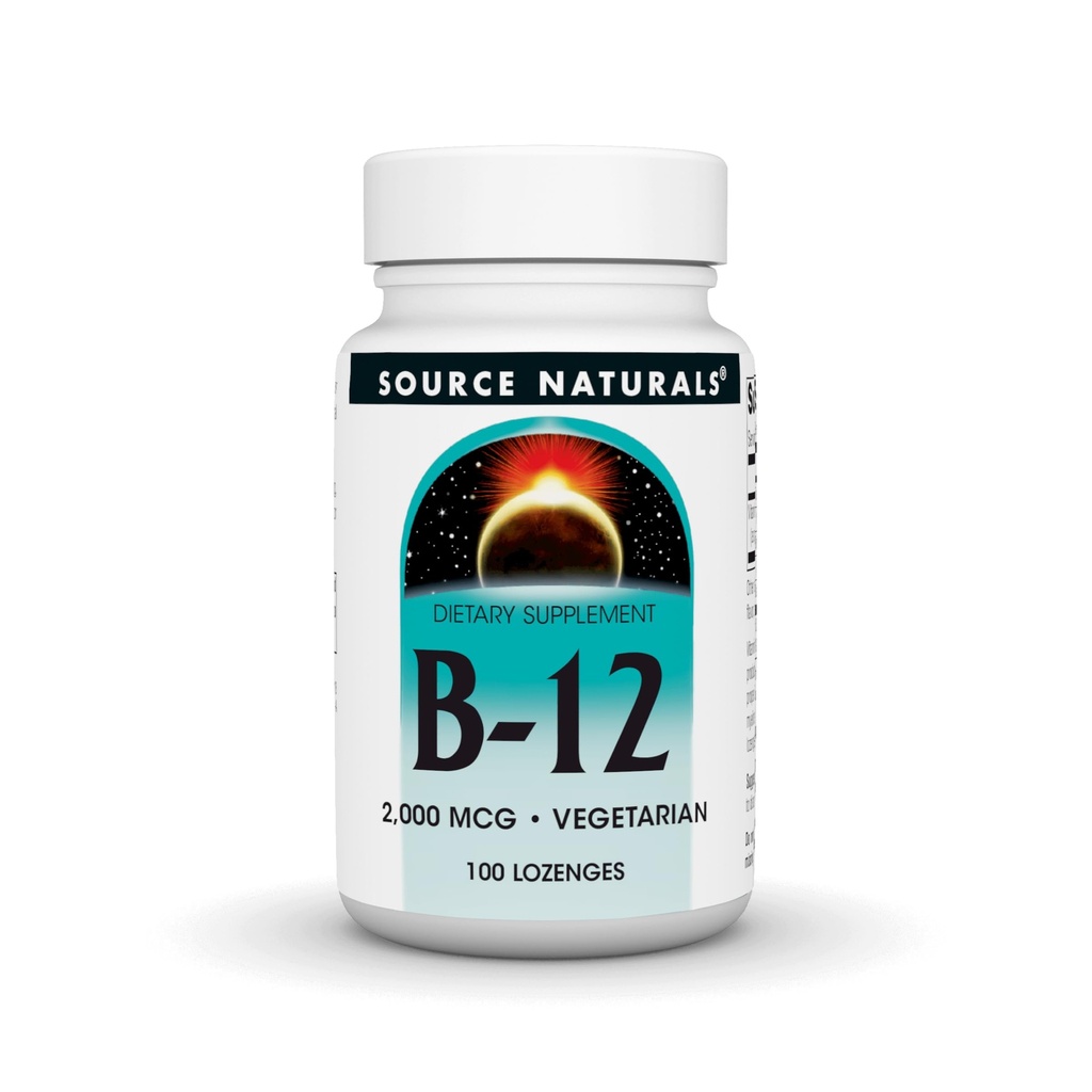 Vir Naturals Vitamin B-12, 2000 mcg Podpira proizvodnjo energije - 100 Lozenges