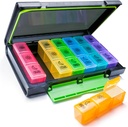 Tedenske tablete Organizator, 7 Day Pill Box (3-Times-A-Day) Prenosni za potovanje z vlažno-Proof Design Fill primeru tabletke/vitamin/ribje olje/dodatki