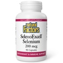 Naravni dejavniki, SelenoExcell Selenium 200mcg, antioksidant in imunske podpore, 90 kapsul
