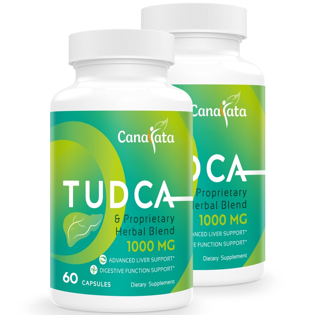 TUDCA Jetrna podpora Dodatki 1000mg - 120 Veganske kapsule, TUDCA Bilne soli z mlekom Thistle Zeliščna mešanica Formula za čiščenje in popravila jeter