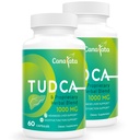 TUDCA Jetrna podpora Dodatki 1000mg - 120 Veganske kapsule, TUDCA Bilne soli z mlekom Thistle Zeliščna mešanica Formula za čiščenje in popravila jeter