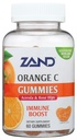 ZAND Immunity Orange Vitamin C Gumies, Wellness in imunske podpore dodatek, Žvečljivi vitamin C w/Citrus Bioflavonoidi, Rose HIPS in Acerola, Vegan, Gluten brezplačno, 60-dnevno garancijo, 30 Serving